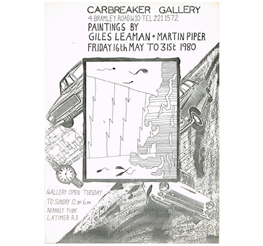 Original Car Breaker exhibition poster from 1980 (c) Brien Assiter