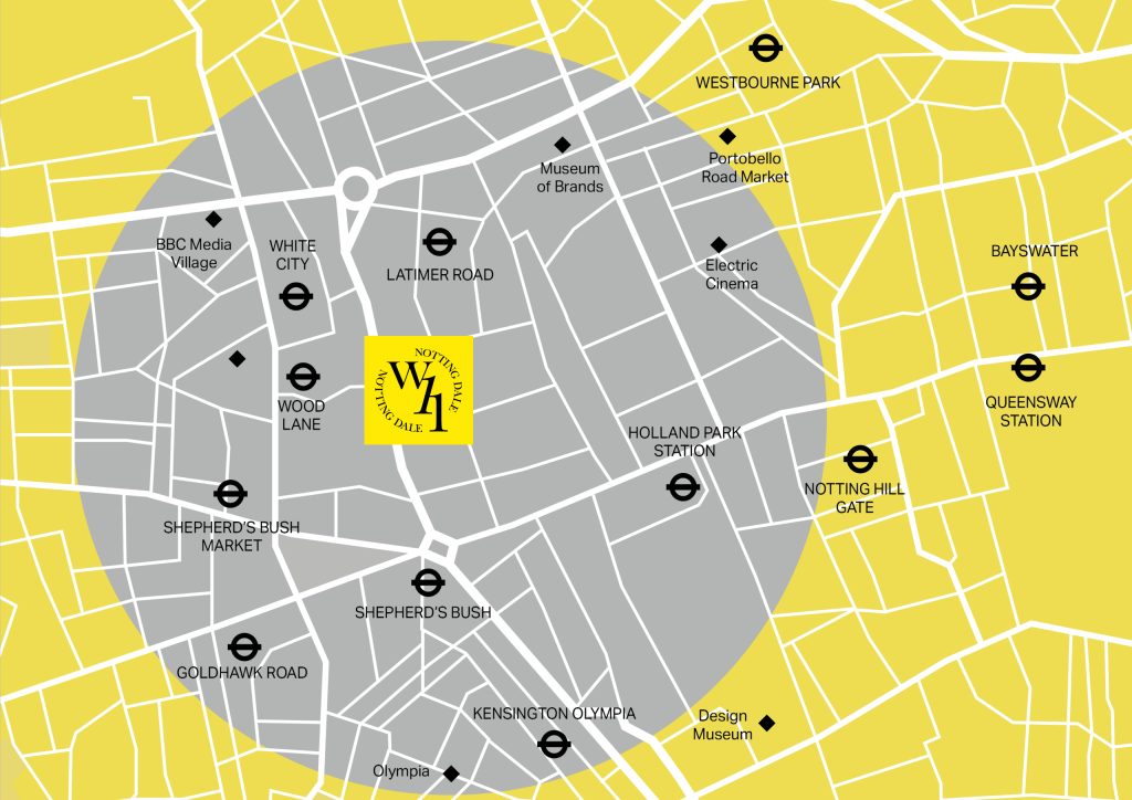 Notting Dale location map